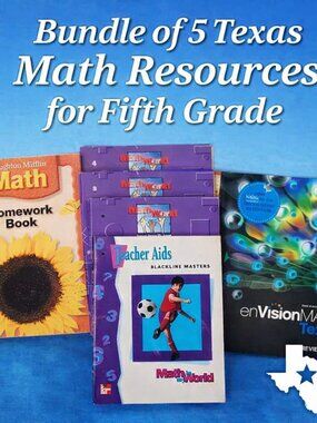 Set of Fifth Grade Mathematics Classroom Resources from Texas